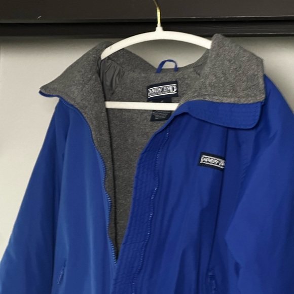 Lands End Vintage Bomber Jacket Men/Women Size Medium Blue Made In Korea - Picture 8 of 10